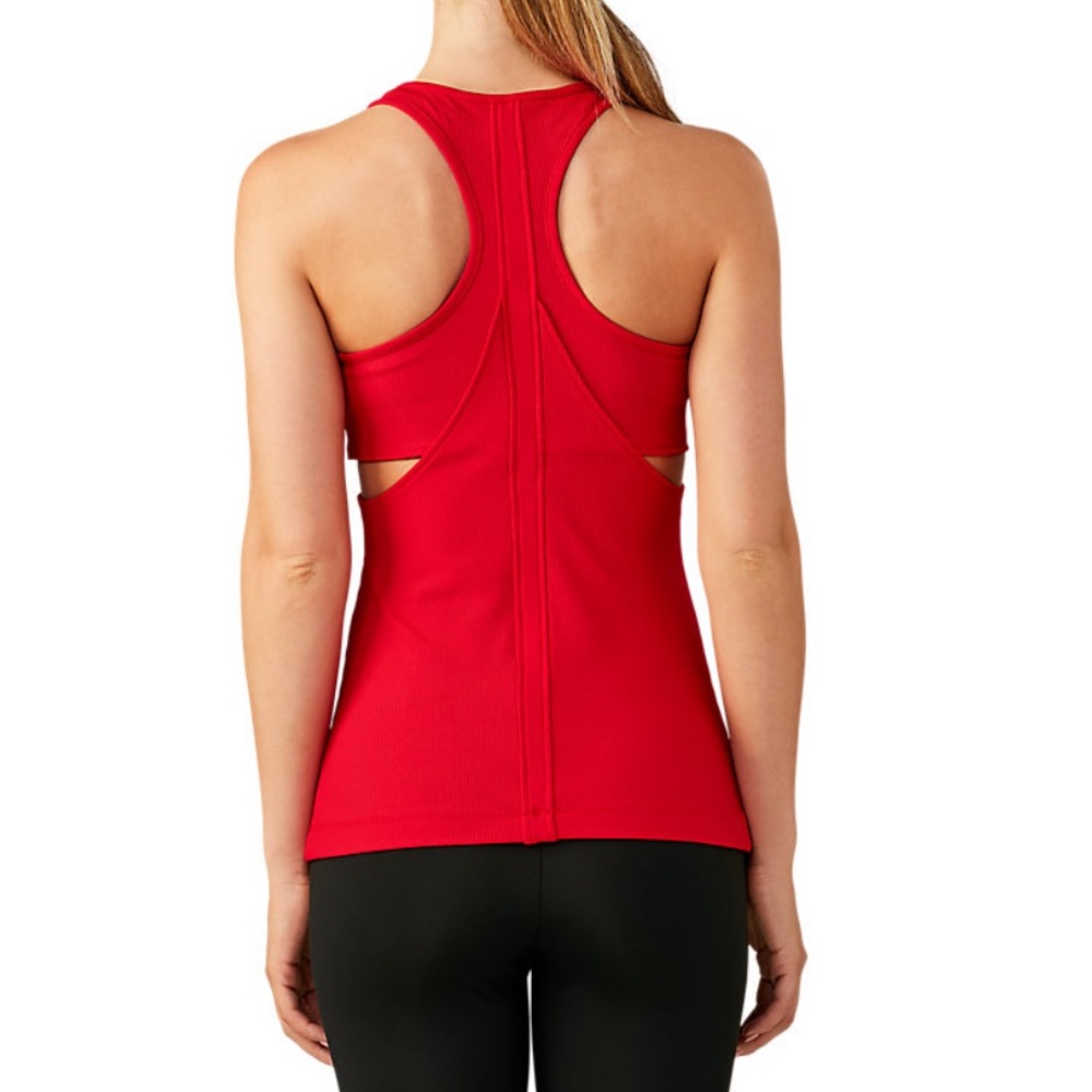 ASICS Light Pink Ribbed Racerback Top (M) - Picture 8 of 11